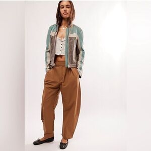 Free People Tan Wide-Leg Pants